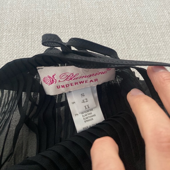 Bluemarine y2k fuzzy black mesh lingerie - Picture 6 of 11